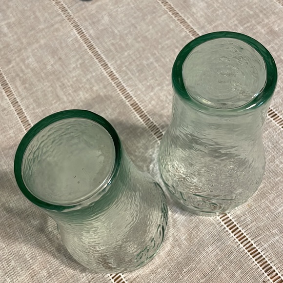 Coca-Cola glasses in green, set of two with different logos on each side. - Picture 5 of 5